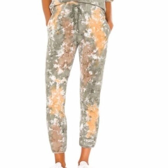 Daydreamer Camo Tie Dye Jogger Pants Size Small New Cotton Loungewear Cozy - Picture 2 of 11